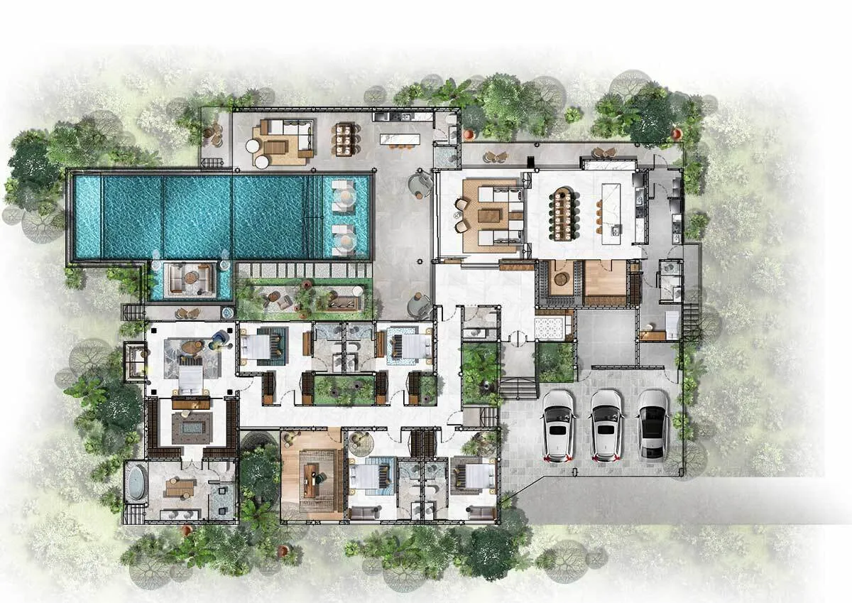 Moderns pool villa with 4 bedrooms for sale in Bang Jo,Phuket — Thumbnail 2