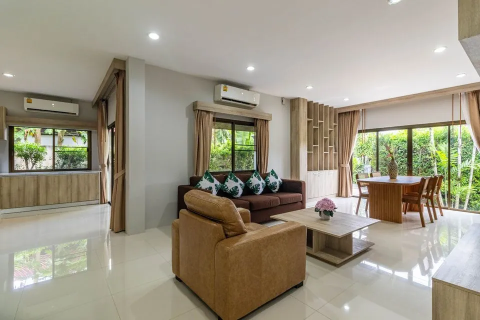 Large garden 3 bedroom villa for rent in Choeng thale — Thumbnail 7