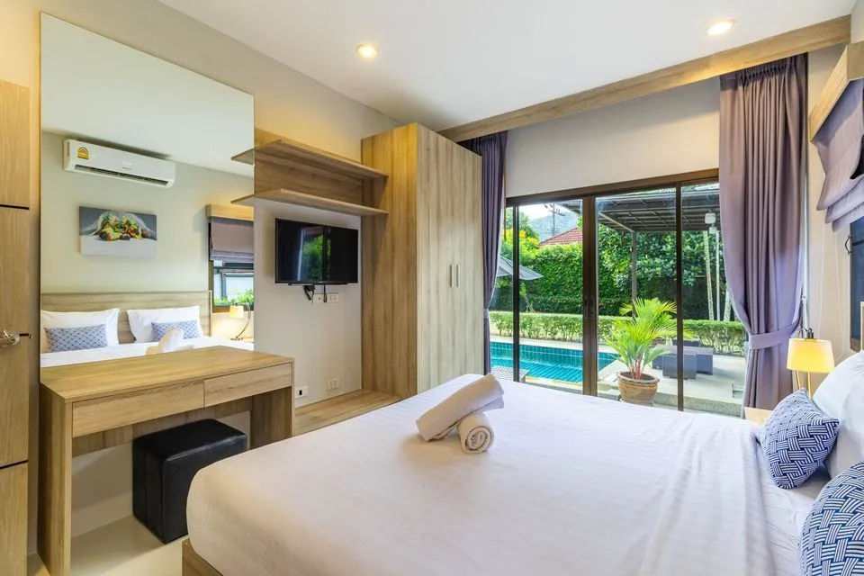Large garden 3 bedroom villa for rent in Choeng thale — Thumbnail 18