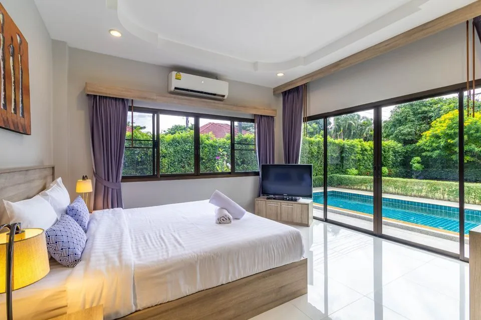 Large garden 3 bedroom villa for rent in Choeng thale — Thumbnail 20