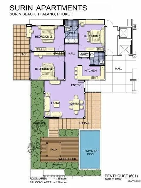 Penthouse 3 Bedrooms with Private Pool For Sale in Choeng Thale Phuket — Thumbnail 2
