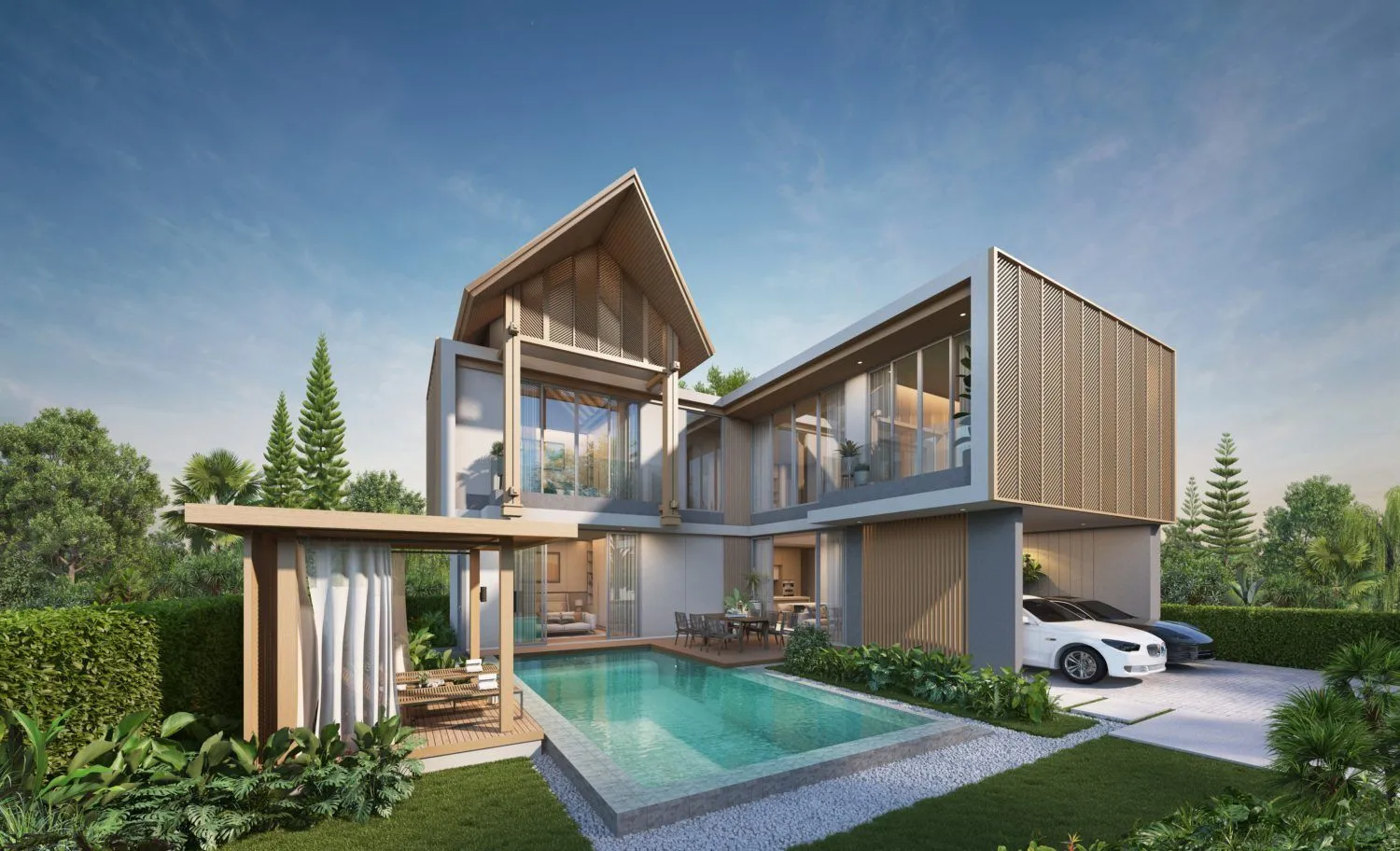 2 Storeys 4 Bedrooms Villa  423 sqm. With Private Pool For Sale In Bangtao Phuket — Thumbnail 8