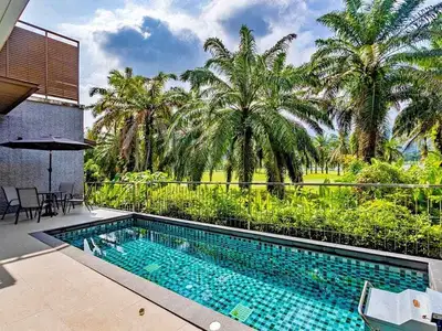 Golf course view 4 bedrooms with private pool villa for rent