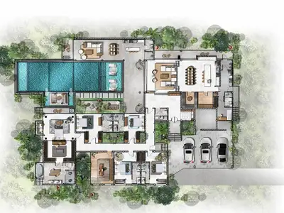Moderns pool villa with 4 bedrooms for sale in Bang Jo,Phuket