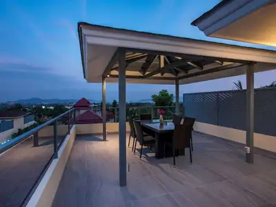 Sea View Villa with 4 bedrooms for rent in Chalong, Phuket