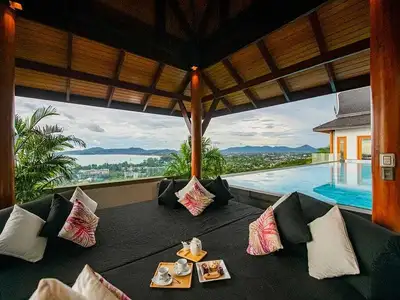 Stunning seaview 10 bedrooms villa with priavte pool for rent in Surin