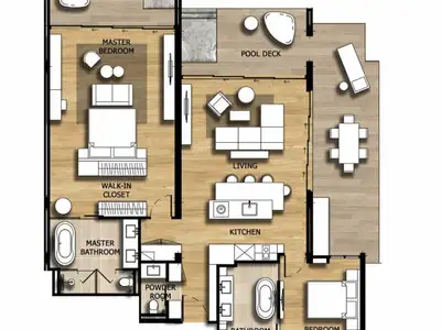 Two Bedroom Apartment Pool Access Bangtao Beach
