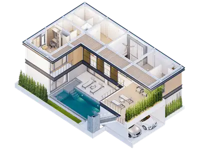 Tropical Loft 3 Bedroom Pool Villa in Choeng Thale